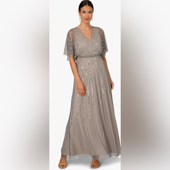 Adrianna Papell Sz 12P Evening Sequin Dress